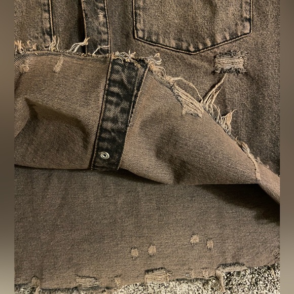 Distressed Denim Top size Men XL - Picture 5 of 7